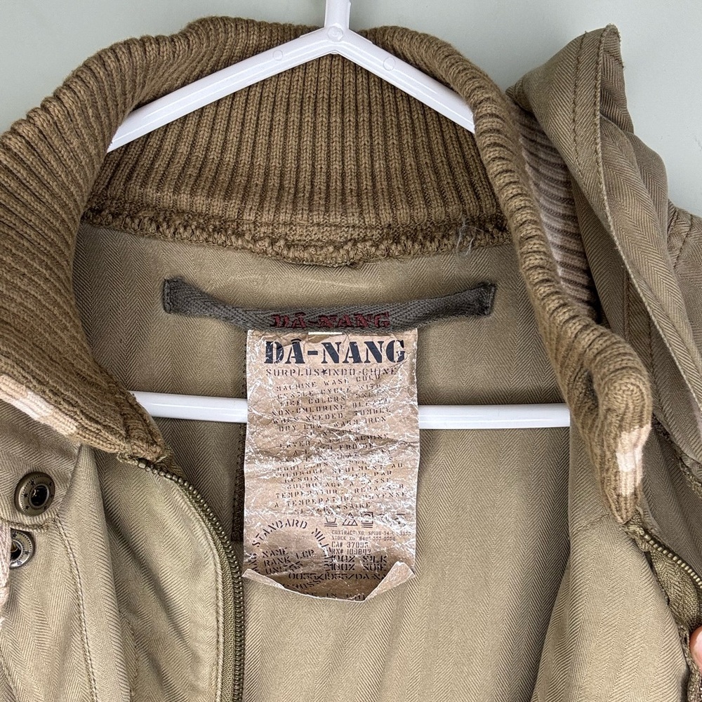 DÂ-NANG silk army green hooded jacket - Picture 11 of 11